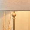 Klasyczna lampka stołowa nocna abażurowa lniana mosiężna minimalistyczna uniwersalna Lille 117829 ENDON